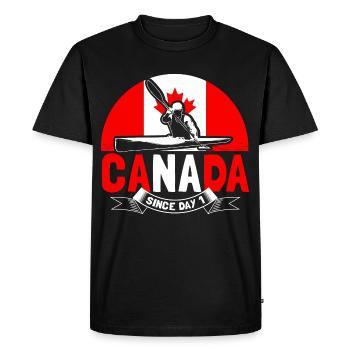 Don de l’État du wapiti du Canada - T-shirt Premium bio Homme - noir - Devant - Nico (187cm)
