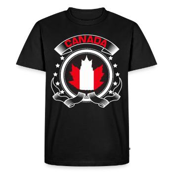 Idée cadeau du drapeau canadien du Canada - T-shirt Premium bio Homme - noir - Devant - Nico (187cm)
