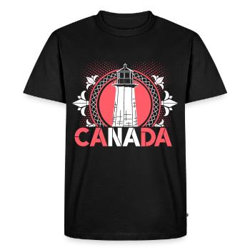 Feuille d’érable du Canada - T-shirt Premium bio Homme - noir - Devant - Nico (187cm)