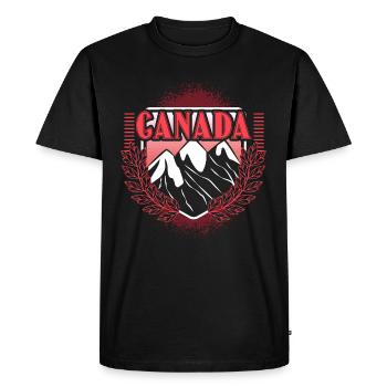 Canada Elk State - Men's Premium Organic T-Shirt - black - Front - Nico (187cm)