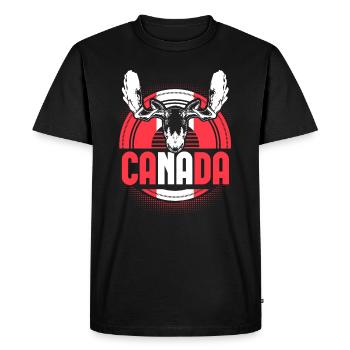 Cadeau d’origine acéricole du Canada - T-shirt Premium bio Homme - noir - Devant - Nico (187cm)