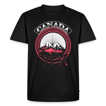 Canada Snow State Gift Idea - Men's Premium Organic T-Shirt - black - Front - Nico (187cm)