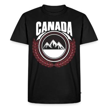 Idée cadeau du pays de naissance de l’érable Canada - T-shirt Premium bio Homme - noir - Devant - Nico (187cm)