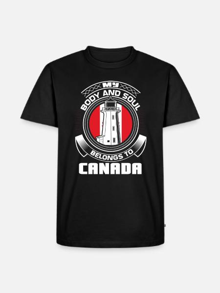 Canada Maple Flag - Men's Premium Organic T-Shirt - black