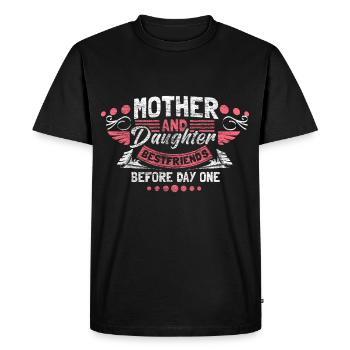 Cadeau de cohésion mère-fille - T-shirt Premium bio Homme - noir - Devant - Nico (187cm)