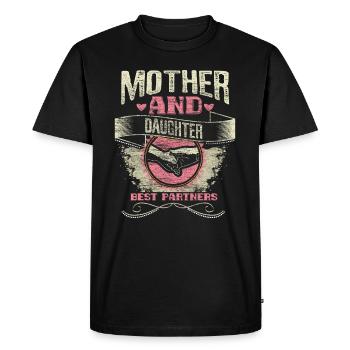 Mère Fille Meilleurs Amis Parents - T-shirt Premium bio Homme - noir - Devant - Nico (187cm)