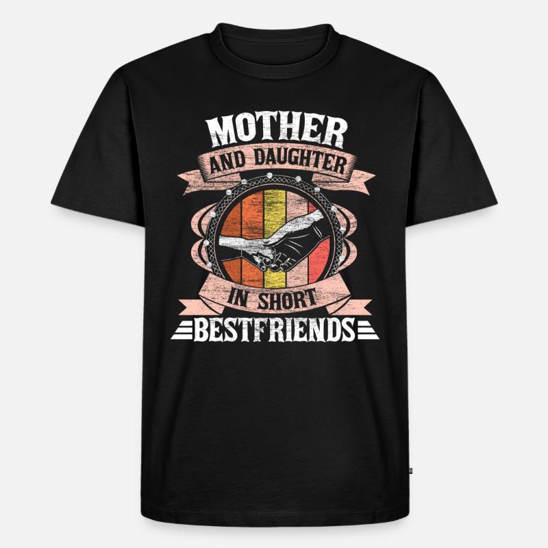 Mutter und Tochter Liebe Geschenkidee - Männer Premium Bio T-Shirt - Schwarz