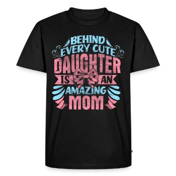 Mère Fille Meilleurs Amis Enfant - T-shirt Premium bio Homme - noir - Devant - Nico (187cm)