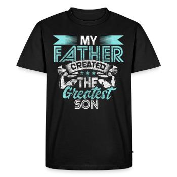Son Birth Gift Idea - Men's Premium Organic T-Shirt - black - Front - Nico (187cm)
