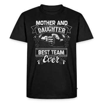 Mère Fille Fête des mères Cadeau enfant - T-shirt Premium bio Homme - noir - Devant - Nico (187cm)