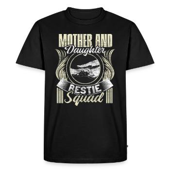 Idée cadeau pour les parents de la fête des enfants mère et fille - T-shirt Premium bio Homme - noir - Devant - Nico (187cm)