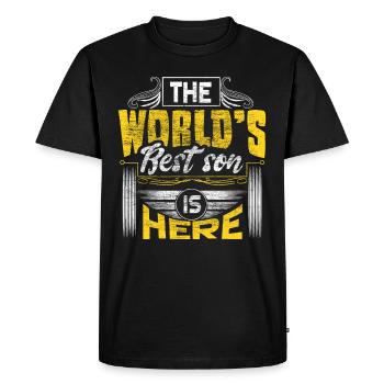 Son Sons Birthday Gift - Men's Premium Organic T-Shirt - black - Front - Nico (187cm)