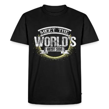 Best son family boy - Men's Premium Organic T-Shirt - black - Front - Nico (187cm)
