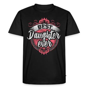 Meilleure fille Parents Fille - T-shirt Premium bio Homme - noir - Devant - Nico (187cm)