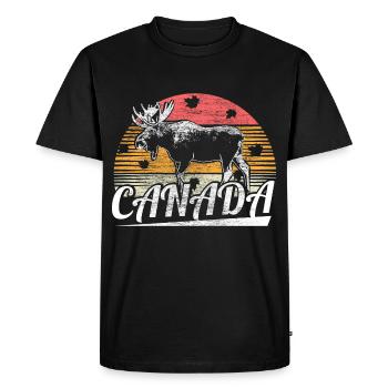 Canada Snow Nation Gift - Men's Premium Organic T-Shirt - black - Front - Nico (187cm)