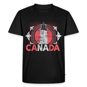 Origine de la neige au Canada - T-shirt Premium bio Homme - noir - Devant - Nico (187cm)