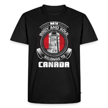 Idée cadeau du pays de naissance du wapiti du Canada - T-shirt Premium bio Homme - noir - Devant - Nico (187cm)