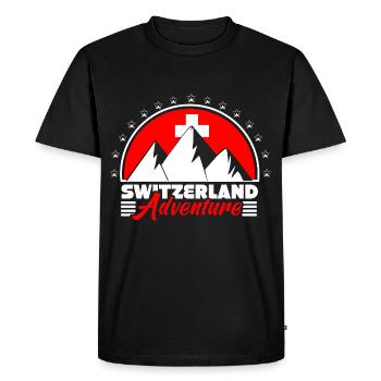 Suisse Etat suisse - T-shirt Premium bio Homme - noir - Devant - Nico (187cm)