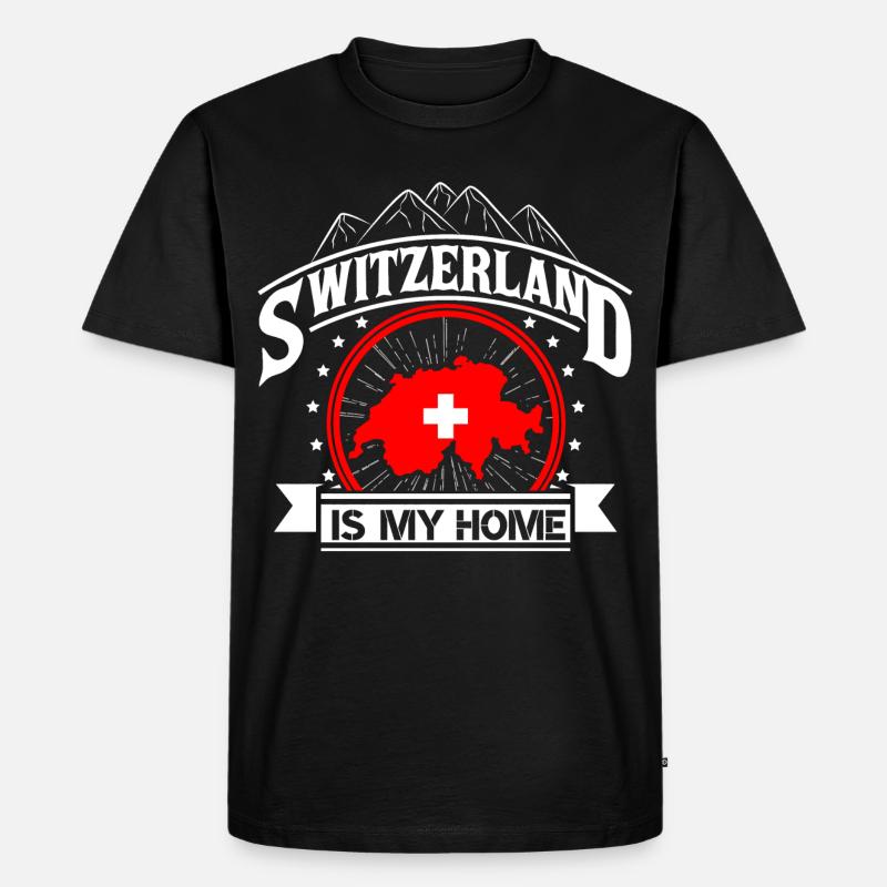 Schweiz Schweizerisch Herkunft Geschenk - Männer Premium Bio T-Shirt - Schwarz