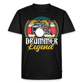 Drums Drumsticks Drumsticks Gift Idea - Men's Premium Organic T-Shirt - black - Front - Nico (187cm)