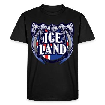 Islande République du Nord Idée cadeau - T-shirt Premium bio Homme - noir - Devant - Nico (187cm)