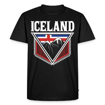 Drapeau du Nord de l’Islande - T-shirt Premium bio Homme - noir - Devant - Nico (187cm)