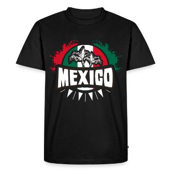 Mexique Armoiries mexicaines Idée cadeau - T-shirt Premium bio Homme - noir - Devant - Nico (187cm)