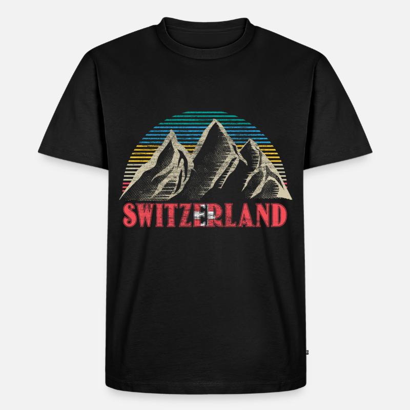 Schweiz Schweizer Herkunft Geschenk - Männer Premium Bio T-Shirt - Schwarz