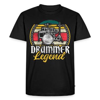 Drums Drumsticks Gift - Men's Premium Organic T-Shirt - black - Front - Nico (187cm)