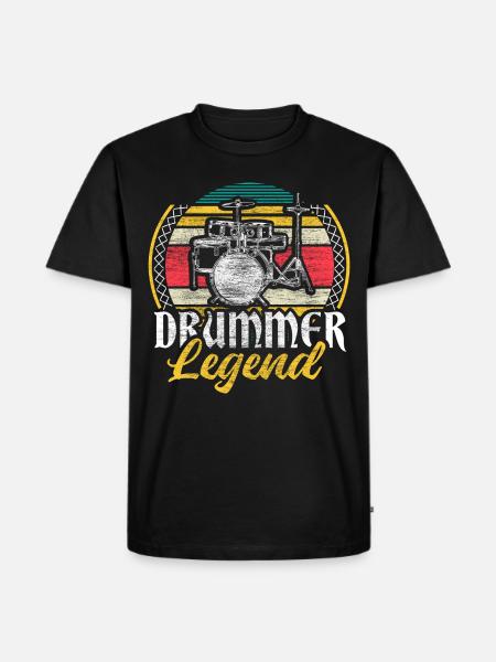Drums Drumsticks Gift - Men's Premium Organic T-Shirt - black