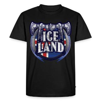 Cadeau d’origine insulaire d’Islande - T-shirt Premium bio Homme - noir - Devant - Nico (187cm)