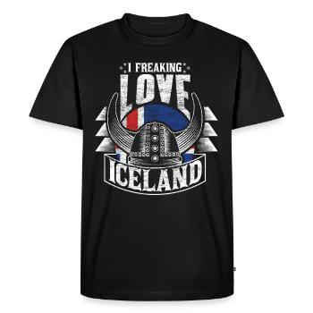 Cadeau de l’État viking d’Islande - T-shirt Premium bio Homme - noir - Devant - Nico (187cm)