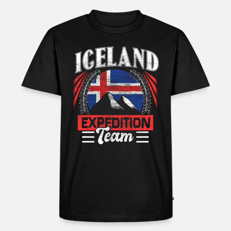 Island Staat Geschenkidee - Männer Premium Bio T-Shirt - Schwarz