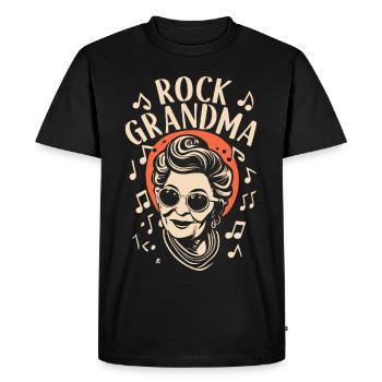 Rock Grandma Grandma Grandma Granny Music Lover - Men's Premium Organic T-Shirt - black - Front - Nico (187cm)
