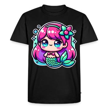 Sirène - T-shirt Premium bio Homme - noir - Devant - Nico (187cm)