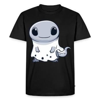 Lizard Halloween Funny Ghost - Men's Premium Organic T-Shirt - black - Front - Nico (187cm)