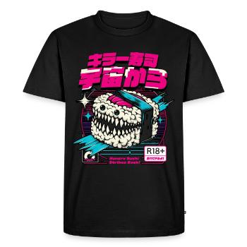 Hungry Sushi - Men's Premium Organic T-Shirt - black - Front - Nico (187cm)