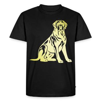 Silhouette de chien Mastiff - T-shirt Premium bio Homme - noir - Devant - Nico (187cm)