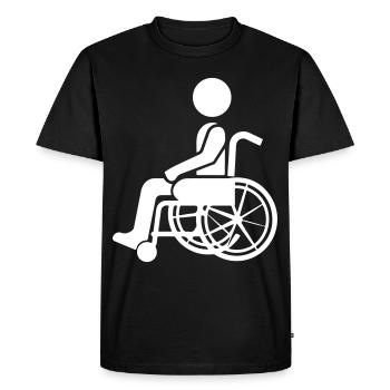 Fauteuil roulant - T-shirt Premium bio Homme - noir - Devant - Nico (187cm)