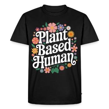 Végétarien Végétalien Végétarien Végétarien - T-shirt Premium bio Homme - noir - Devant - Nico (187cm)