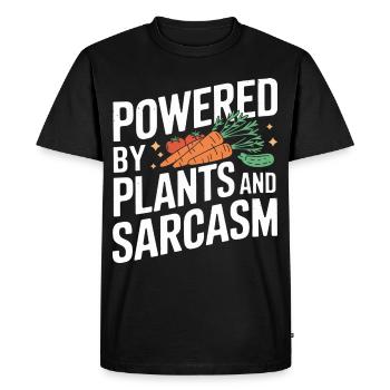 Végétarien Végétalien Végétarien Végétarien - T-shirt Premium bio Homme - noir - Devant - Nico (187cm)