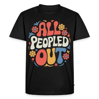 Introvert, antisocial, introvert - Men's Premium Organic T-Shirt - black - Front - Nico (187cm)