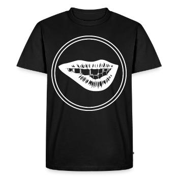 Lèvres symbole Beauté - T-shirt Premium bio Homme - noir - Devant - Nico (187cm)