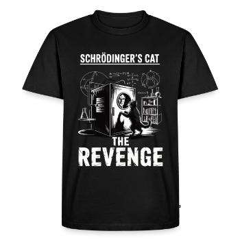Le chat de Schroedinger Revenge - T-shirt Premium bio Homme - noir - Devant - Nico (187cm)