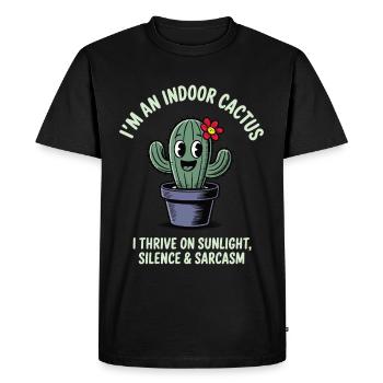 I'm an Indoor Cactus – Prickly Houseplant - Men's Premium Organic T-Shirt - black - Front - Nico (187cm)