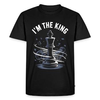 Je suis le roi – Conception d’échecs - T-shirt Premium bio Homme - noir - Devant - Nico (187cm)