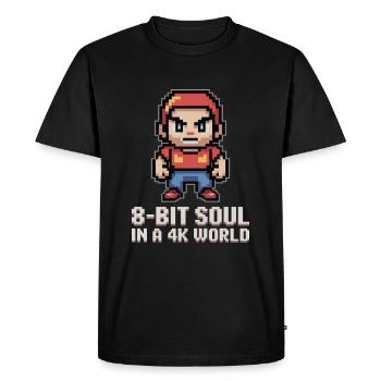 Soul 8 bits dans un monde 4K - T-shirt Premium bio Homme - noir - Devant - Nico (187cm)