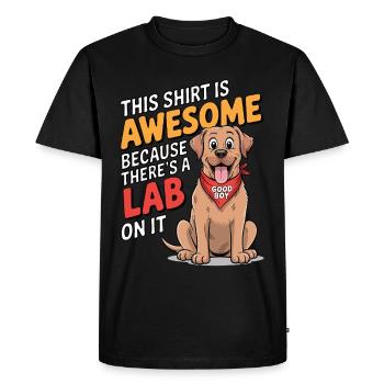 Chemise Awesome – Édition Labrador - T-shirt Premium bio Homme - noir - Devant - Nico (187cm)
