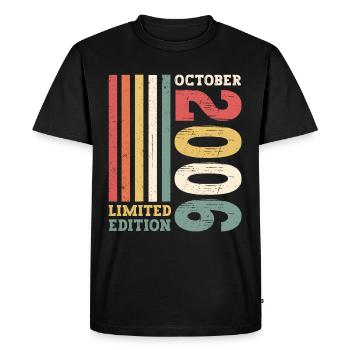October Vintage 2006 16th Birthday Gift Cool - Men's Premium Organic T-Shirt - black - Front - Nico (187cm)