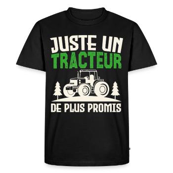 Juste un tracteur. de plus promis. agriculteur - T-shirt Premium bio Homme - noir - Devant - Nico (187cm)